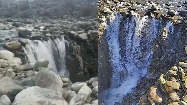 कोकरनाग के ब्रेंगी नाले में नया सिंकहोल दिखा, 2022 की घटना वाली जगह से 1.5km नीचे की ओर मिला गड्ढा; लोगों में दहशत