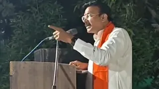 खरगोन के ग्राम डोलानी में संबोधित करते सांसद गजेंद्र सिंह पटेल। (वीडियो ग्रैब)