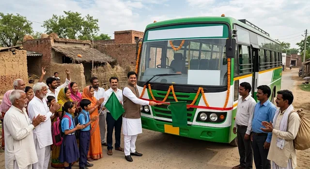 मुख्यमंत्री ग्राम परिवहन योजना: झड़ीना से हापुड़ के लिए सीधी बस सेवा का शुभारंभ

