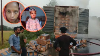 सड़क हादसे में मां और दो बेटियों की मौत।