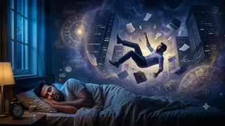 ऊंचाई से गिरने का सपना: क्या यह नौकरी जाने का संकेत है? (Picture Credit: AI Generated)