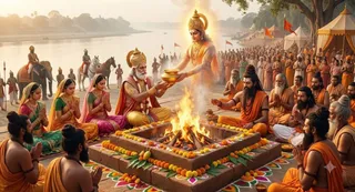 संतान न होने से परेशान थे राजा दशरथ (Picture Credit: AI Generated)
