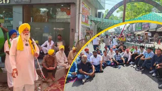 संगरूर DC ऑफिस परिसर के तीनों गेटों पर कब्जा (जागरण फोटो)