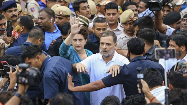 लंच से मार्च और हिरासत से रिहाई तक: राहुल गांधी का मेगा प्रोटेस्ट, प्रियंका गांधी के आरोप; दिनभर में क्या-क्या हुआ?