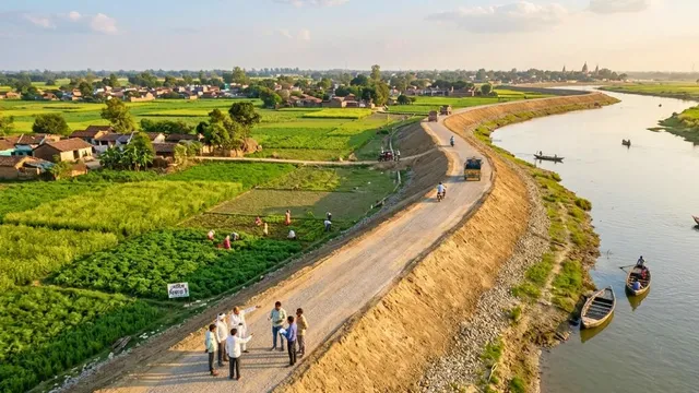 सीतापुर जिले के 170 गांवों में बढ़ेगी जमीन की मांग, गोमती तटबंध से आर्थिक विकास को मिलेगी गति