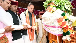 सेवा संकल्प अभियान में आयाेजित कार्यक्रम में मुख्यमंत्री पुष्कर सिंह धामी ने की शिरकत।