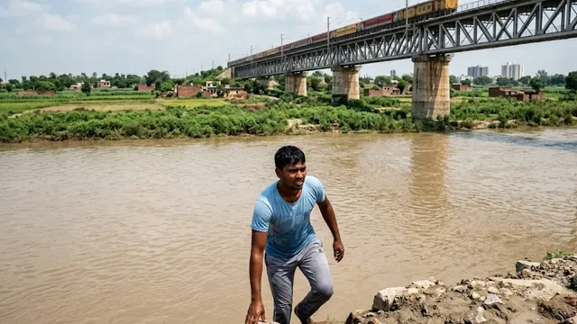 रील बनाने के दौरान नदी में गिरा युवक, प्रेमिका पर लगा धक्का देने का आरोप
