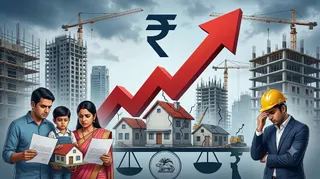 रेपो रेट वृद्धि से रियल एस्टेट पर दबाव, घर खरीदारों और डेवलपर्स पर असर ( एआई जेनरेटेड इमेज )