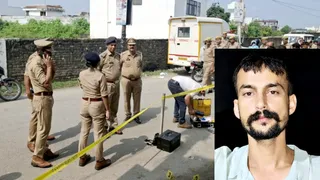 बिलासपुर में घटना स्थल पर जांच करती फॉरेंसिक टीम व मौका पर पहुंचे एसपी अनिल सिसोदिया और इनेसट में मृतक संदीप का फाइल फोटो