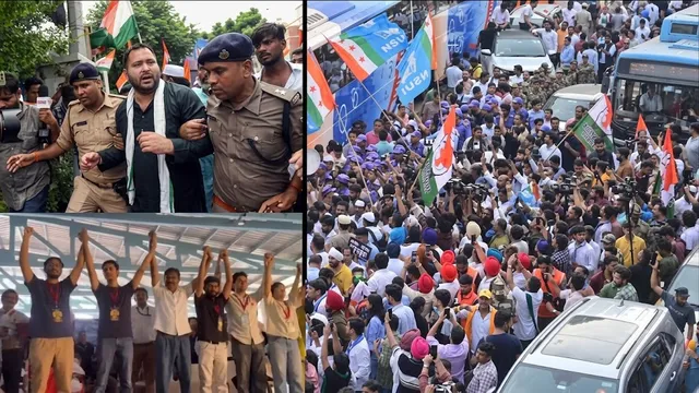 देश भर में विपक्ष का महासंग्राम: दिल्ली में कांग्रेस का मार्च, पटना में तेजस्वी और बेंगलुरु में CJP का प्रोटेस्ट
