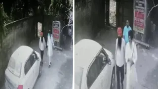 लुधियाना DIG दफ्तर के सामने गुंडागर्दी (सोशल मीडिया फोटो)