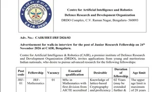 DRDO Junior Research Fellowship 2026: यहां पढ़ें पूरी खबर।