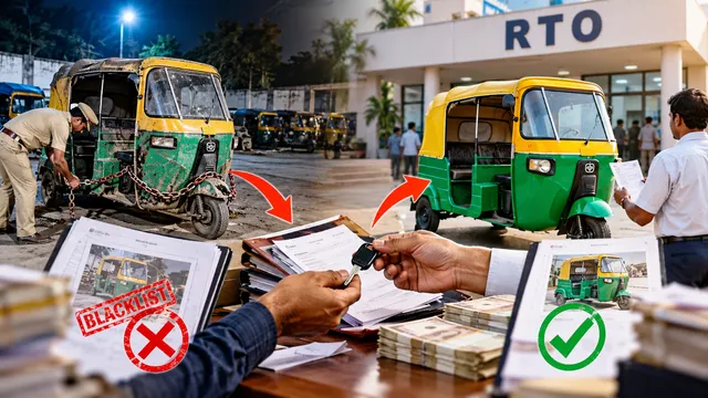 RTO का बड़ा खेल: रातोंरात बदल गया सीज ऑटो का मालिक, 'ब्लैकलिस्ट' गाड़ी मिनटों में हुई 'फिट'
