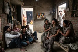 गाजियाबाद रावण पुतला धमाका: पति के बाद बेटे की मौत से सीमा का परिवार तबाह ( एआई जेनरेटेड इमेज )