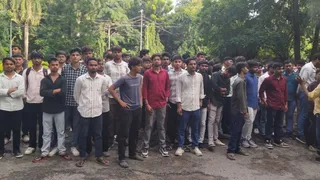 एमआईटी में विरोध प्रदर्शन करते छात्र। जागरण