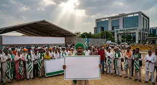 नोएडा में किसानों का धरना 15 दिन के लिए स्थगित, मांगों पर कार्रवाई न होने पर फिर होगा आंदोलन ( एआई जेनरेटेड इमेज )