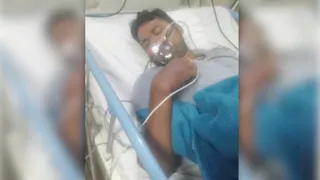 पिटाई में घायल रामू।
