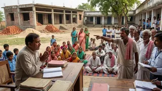 अधूरे भवन के नाम पर निकाला विकास कोष का पैसा (एआई जेनरेटेड तस्वीर)