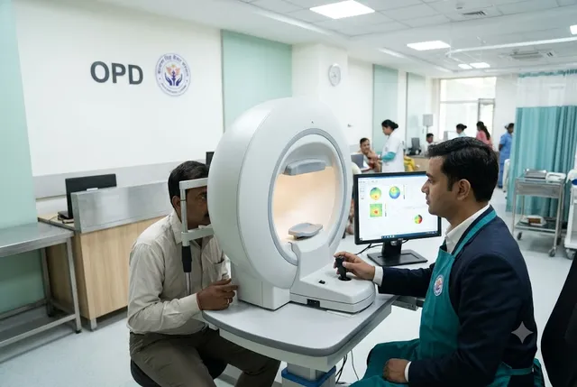 लखनऊ के कल्याण सिंह कैंसर संस्थान में लगी पेरिमेट्री मशीन, अब मरीजों को आखों को इलाज के लिए नहीं लगाने पड़ेंगे चक्कर
