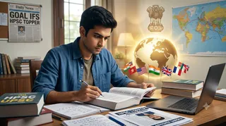 अभिषेक सरोहा ने HPSC परीक्षा में किया टॉप ( एआई जेनरेटेड इमेज )