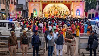 झारखंड में दुर्गा पूजा को लेकर पुलिस अलर्ट (एआई जेनरेटेड तस्वीर)