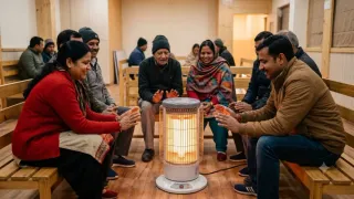 दिल्ली सरकार बनाएगी हीटिंग जोन। फोटो: एआई जनरेटेड