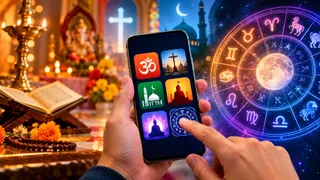 धार्मिक, आध्यात्मिक और एस्ट्रो ऐप्स के प्रति यूजर्स का बढ़ा रुझान (AI जेनरेटेड इमेज)
