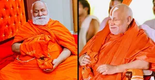 अनुष्ठान कक्ष में जाप करते जगद्गुरु स्वामी रामभद्राचार्य। तुलसीपीठ