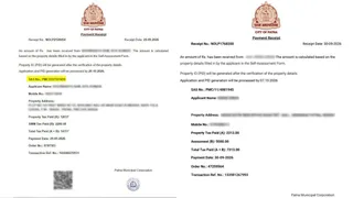 असली (बांए) और नकली रसीद। सौ-नगर निगम