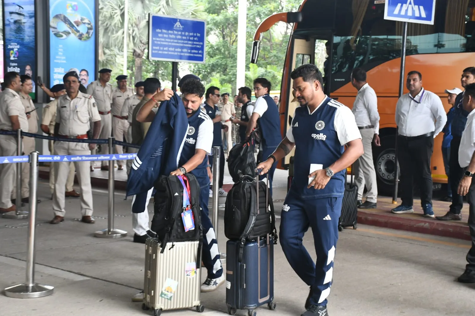 Team India at Ranchi Airport