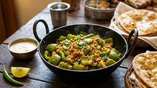 शिमला मिर्च बेसन सब्जी (Image Source: AI Generated)
