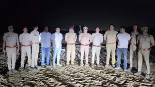 मुठभेड़ करने वाली पुलिस टीम।