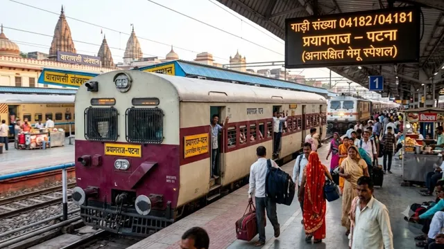 नवरात्र मेले में प्रयागराज-पटना के बीच चलेगी अनारक्षित मेमू स्पेशल, विंध्याचल व मीरजापुर समेत पीडीडीयू जंक्शन पर ठहराव
