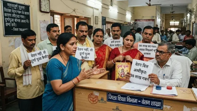 98 लाख के गबन के बाद 4 हजार शिक्षकों पर आफत, सितंबर का वेतन अटका, ट्रेजरी ने लौटाया बिल, दुर्गापूजा से पहले बढ़ी चिंता