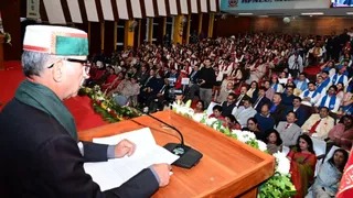 नेशनल लॉ यूनिवर्सिटी के दीक्षा समारोह में संबोधित करते हुए मुख्यमंत्री सुखविन्द्र सिंह सुक्खू।