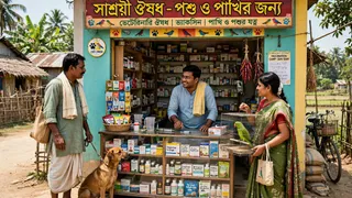 पशु-पक्षियों के लिए भी खुलेंगी सस्ती दवा की दुकानें। (यह तस्वीर एआई द्वारा बनाई गई है)