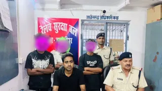 समस्तीपुर में पुलिस की गिरफ्त में तीन आरोपित।