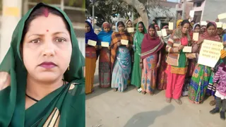 मतदान के लिए महिलाओं को जागरुक करती अंजनी मल्लाह