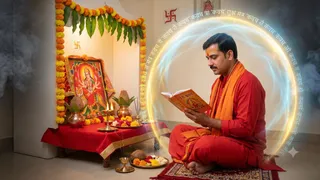 शारदीय नवरात्र में कवच पाठ करने का महत्व (Picture Credit: AI Generated)