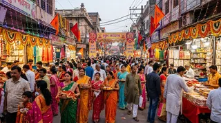 दिल्ली में नवरात्र से त्योहारी उत्साह ( एआई जेनरेटेड इमेज )