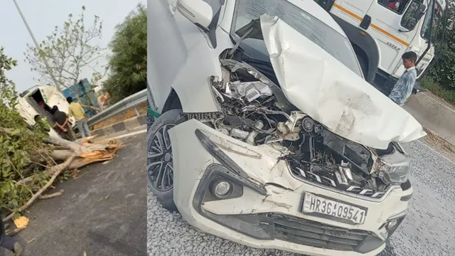 दिल्ली-जयपुर हाईवे पर पलटा रोड़ियों से भरा ट्रक, कई वाहन भिड़े; लगा लंबा जाम
