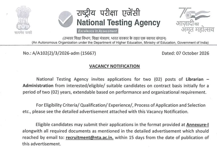 nta vacancy