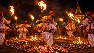 जामनगर का मशाल रास नृत्य (Image Source: AI Generated)