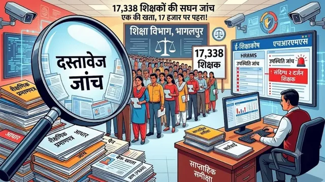 भागलपुर शिक्षा विभाग में 98 लाख के गबन के बाद हड़कंप, 17338 शिक्षकों के प्रमाण पत्रों की जांच, हाजिरी में फंसे 24 HM
