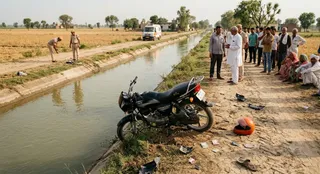 बाइक हादसे के बाद नहर में गिरे युवक का शव मिला ( एआई जेनरेटेड इमेज )
