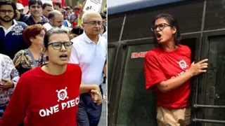 भाजपा ने नेहा बोरा के टी -शर्ट पर सवाल उठाए