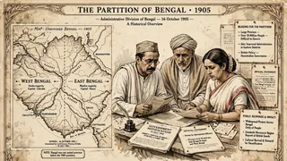 वो एक विचार जिसने रखी बंगाल विभाजन की नींव। (यह तस्वीर एआई द्वारा बनाई गई है)