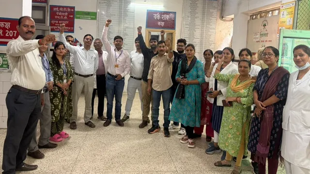 प्रयागराज के काल्विन अस्पताल के संविदा कर्मियों की हड़ताल, चिकित्सा सेवा प्रभावित; परेशान रहे मरीज व तीमारदार
