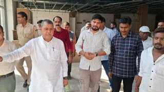 विधायक विजय खेमका ने किया निरीक्षण। (जागरण)