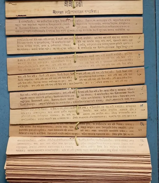 Supaul 400 Year Old Durga Saptashati Palm Leaf Manuscript (2)